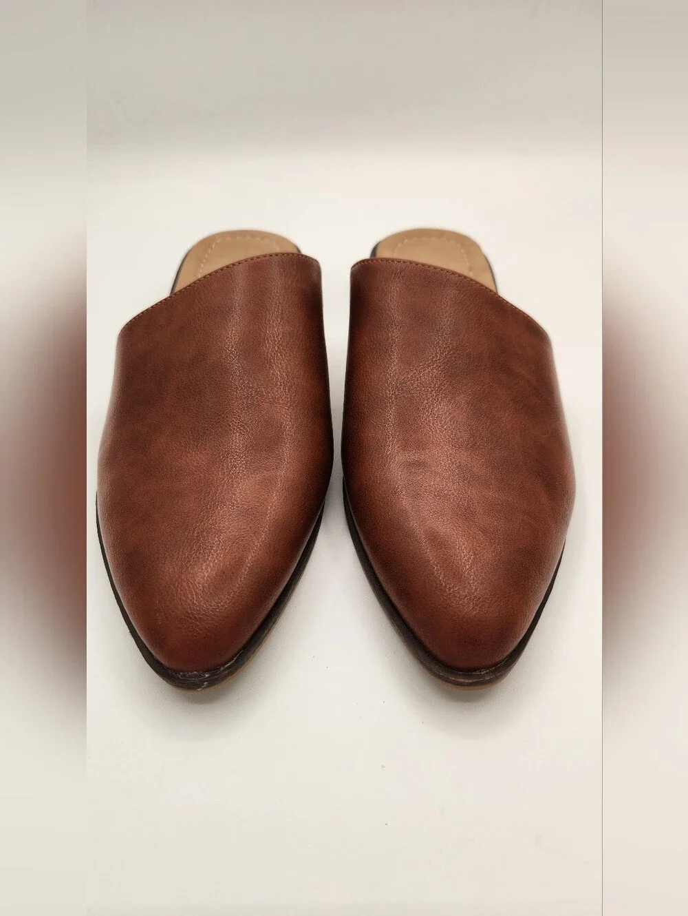 Catherine Malandrino ASOS Point Toe Asymmetric Mule Brown Size 7.5 - Picture 3 of 10